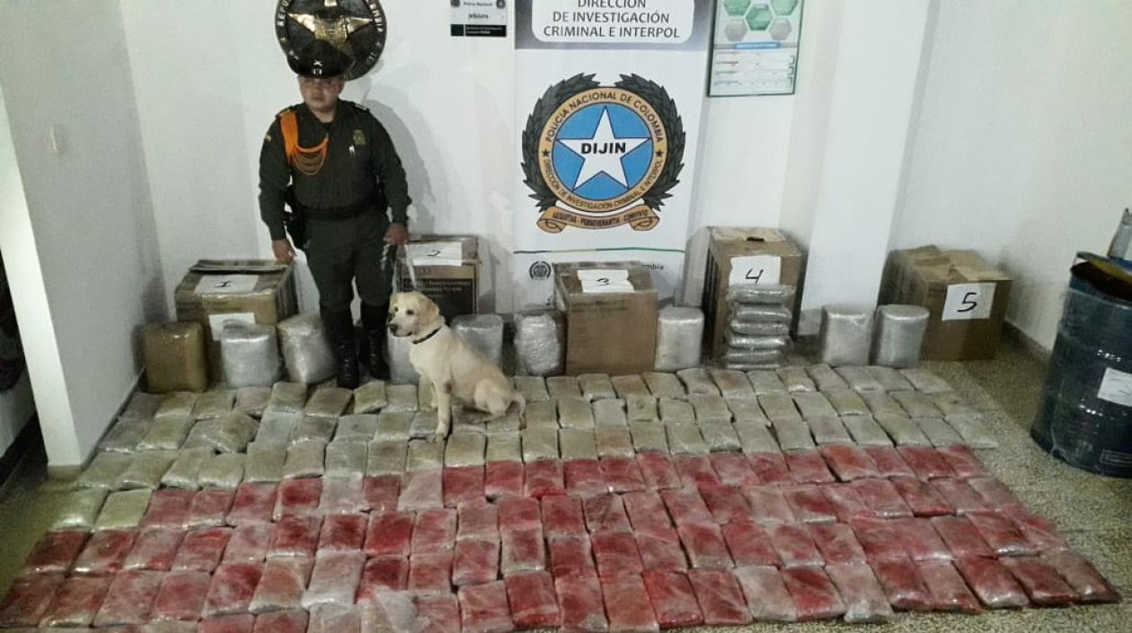 En la foto, la marihuana decomisada. Por el hecho no hubo capturas