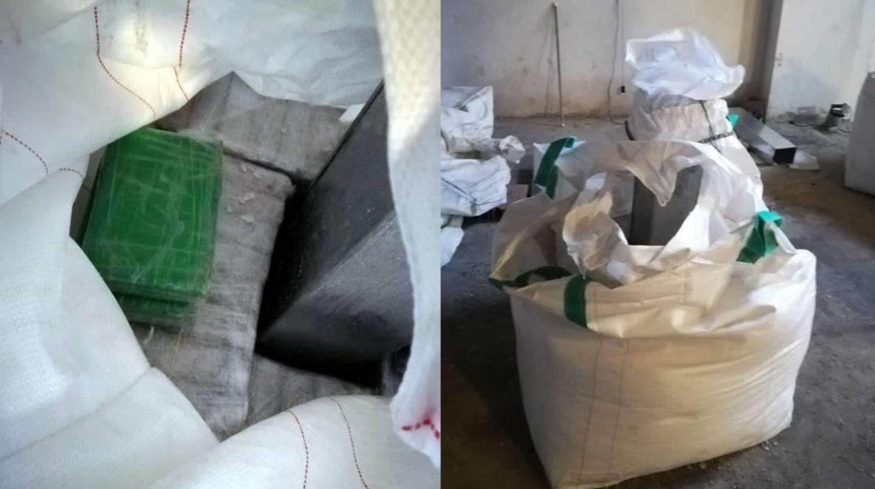 Una parte de la droga incautada en la Vía 40.