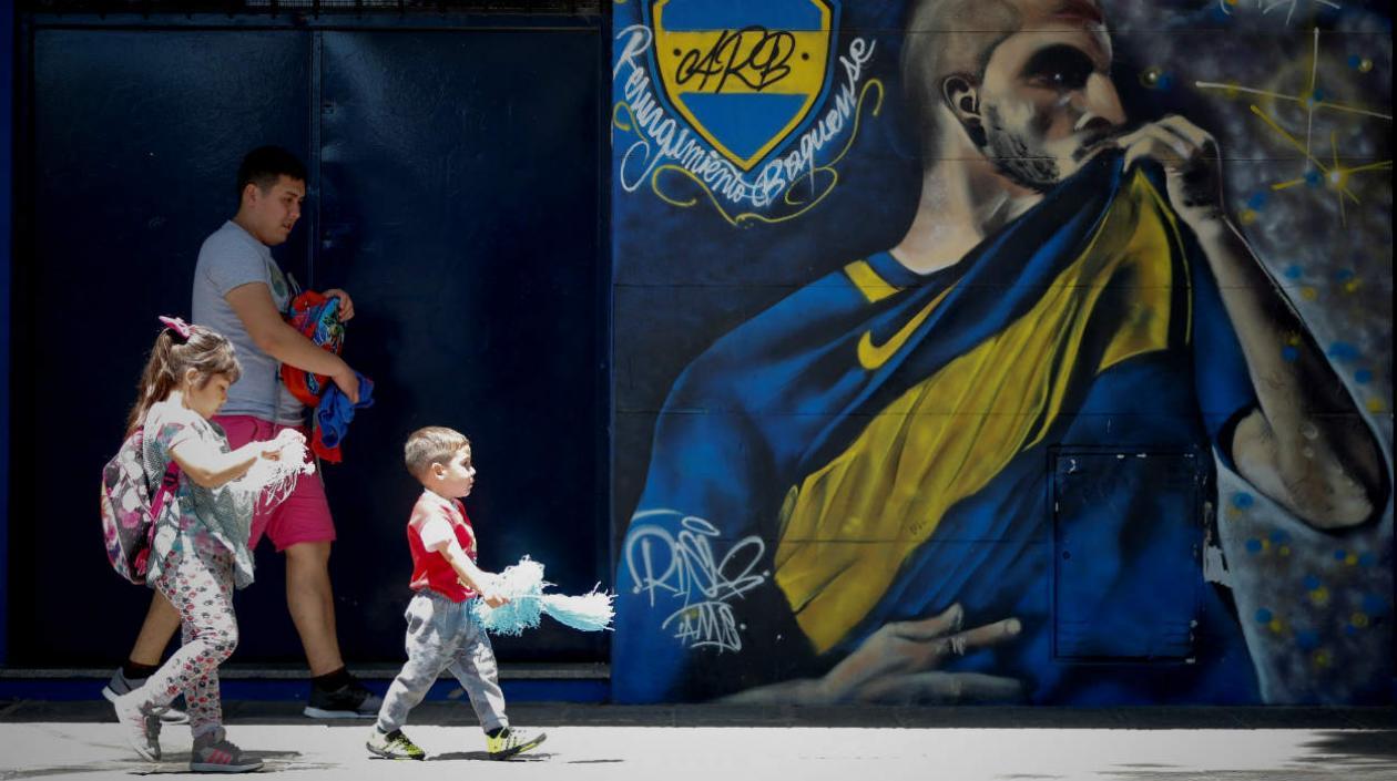 Mural de Boca Juniors, en Buenos Aires. 