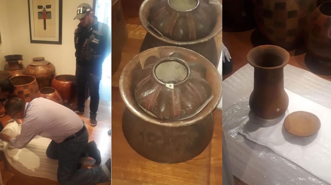 Algunas de las piezas recuperadas por la Fiscalía.