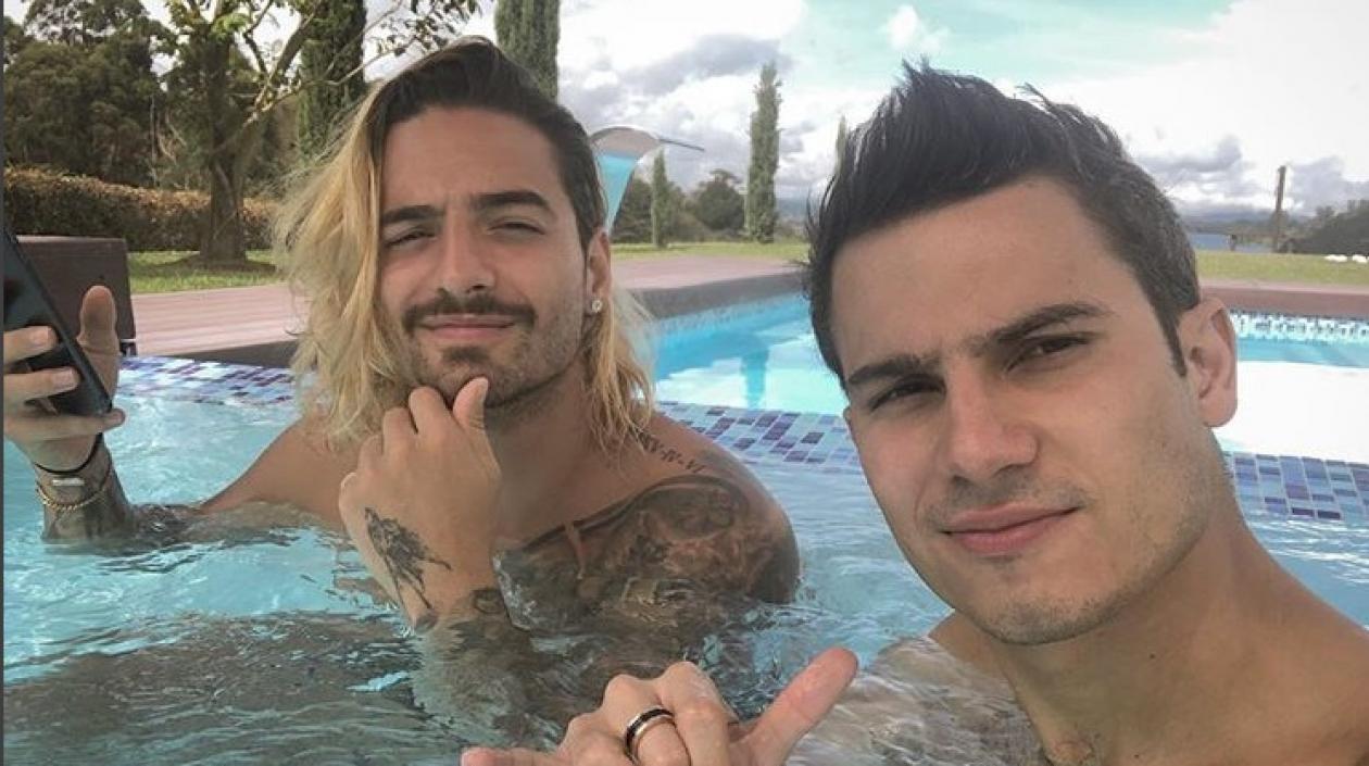 Los cantantes Maluma y Pipe Bueno.