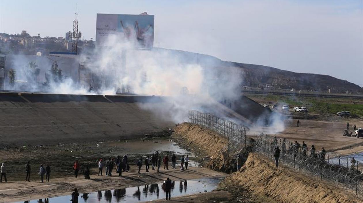 Las palabras de Trump se producen después de que centenares de migrantes rompieran este domingo un cerco de la Policía Federal mexicana.
