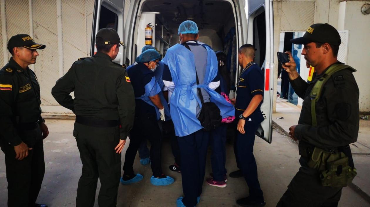 Policía trasladado a Bogotá.