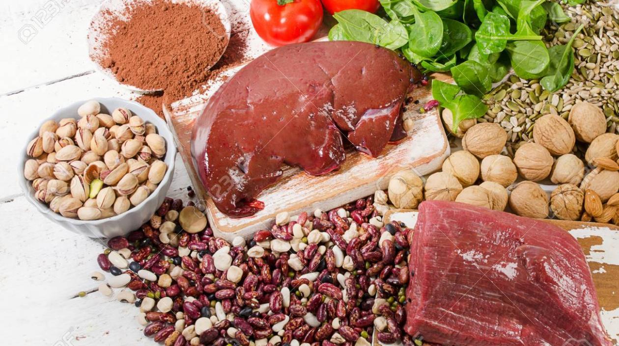 Alimentos que contienen hierro.
