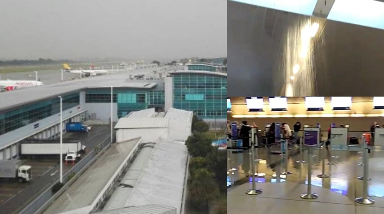 El aeropuerto estuvo cerrado por una hora debido a las fuertes lluvias.