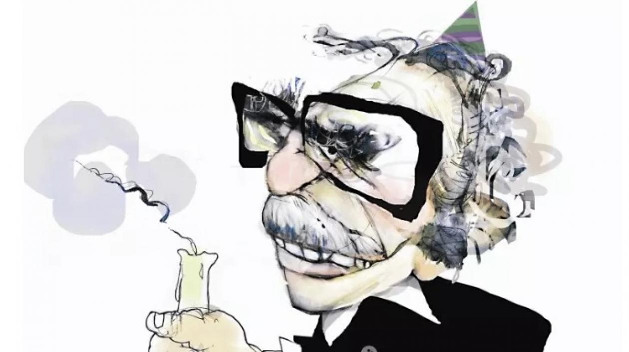 Caricatura del escritor Gabriel García Márquez, realizada por Eulogia Merle.