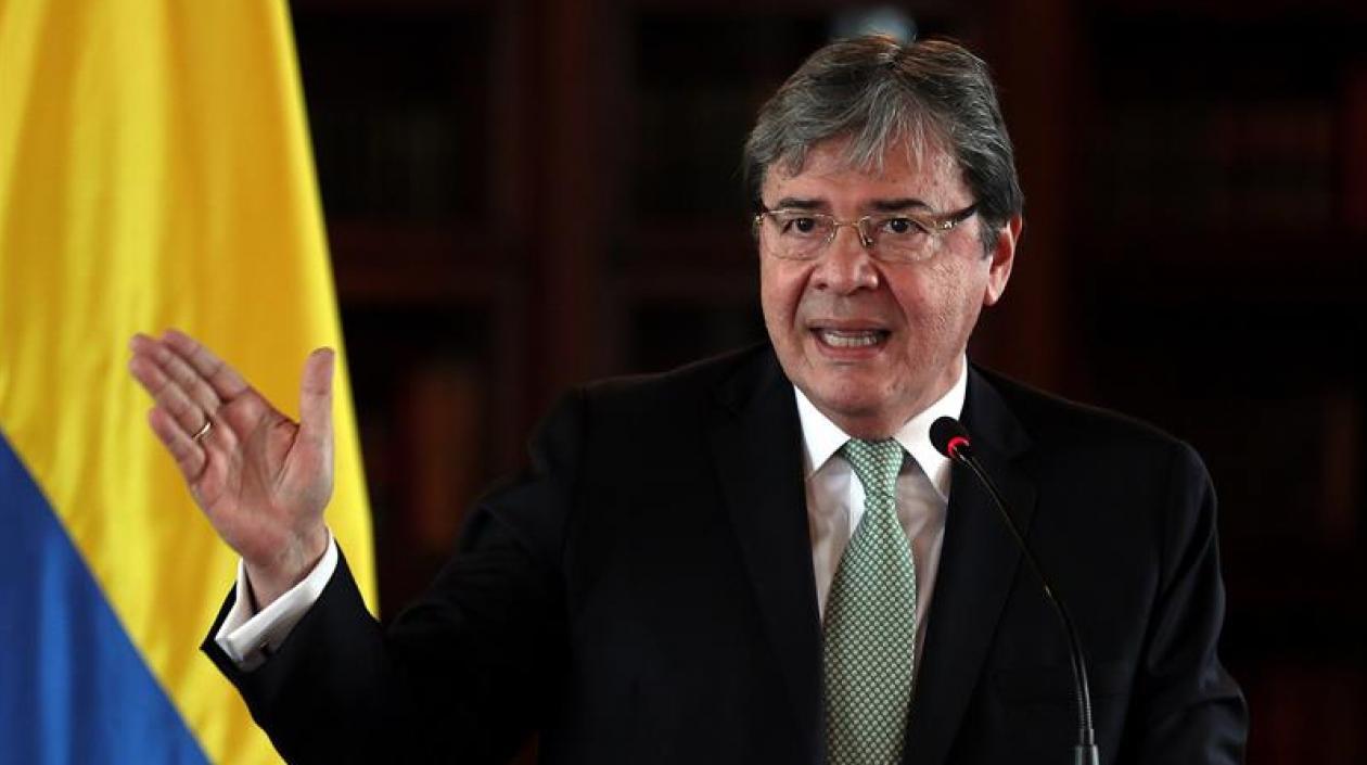 El canciller colombiano, Carlos Holmes Trujillo