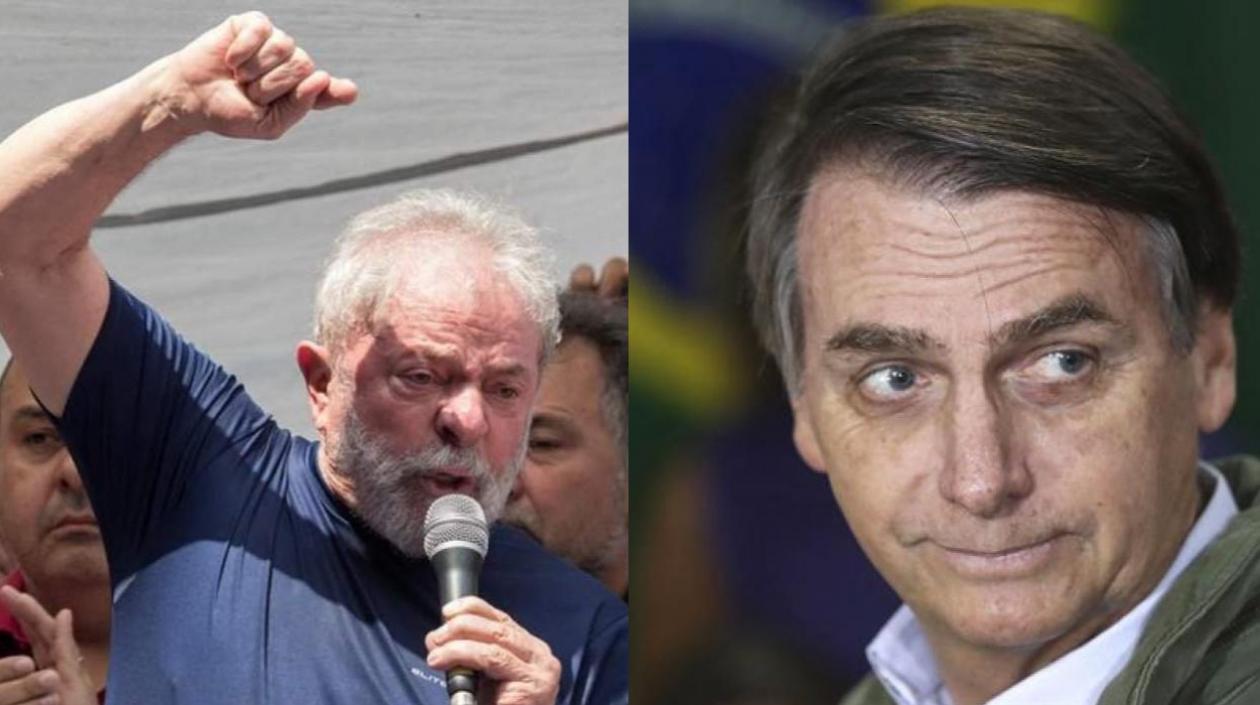 El expresidente Luiz Inácio Lula da Silva y el mandatario electo Jair Bolsonaro.