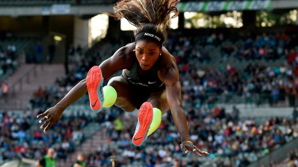 Caterine Ibargüen, atleta colombiana. 