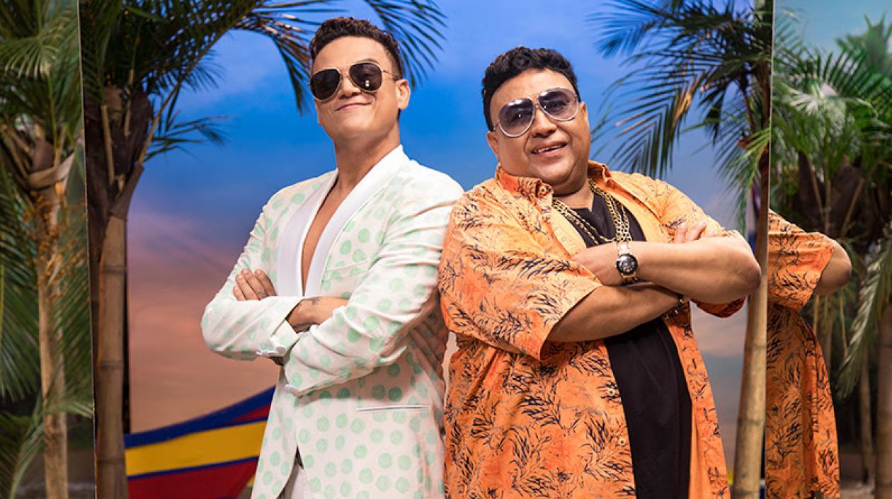 Los cantantes Silvestre Dangond y Robinson Damián.