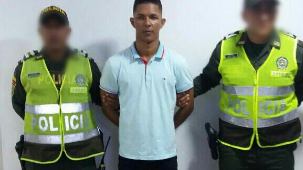 Alias 'Guandolo' cuando fue capturado en diciembre del 2017 por el crimen de una mujer en el barrio La Luz.