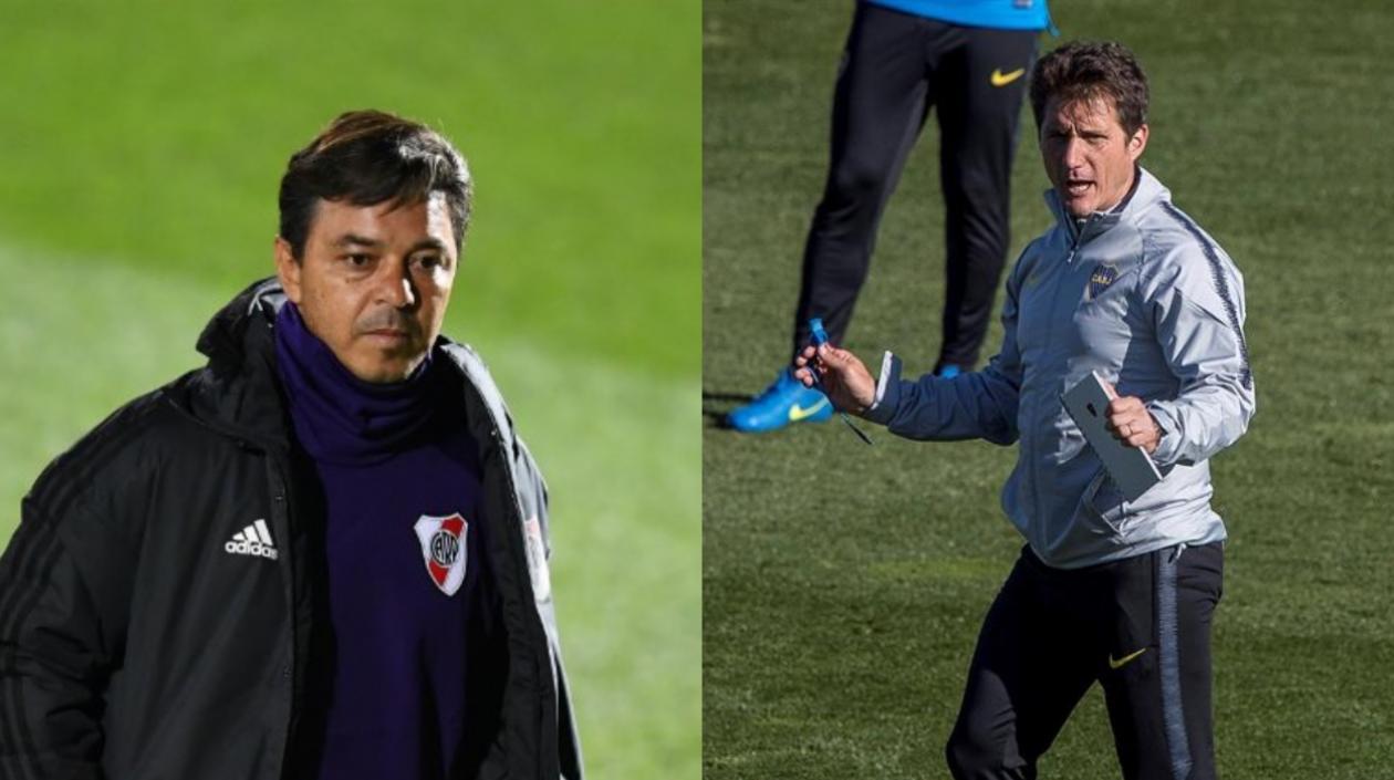 Marcelo Gallardo y Guillermo Barros Schelotto. 