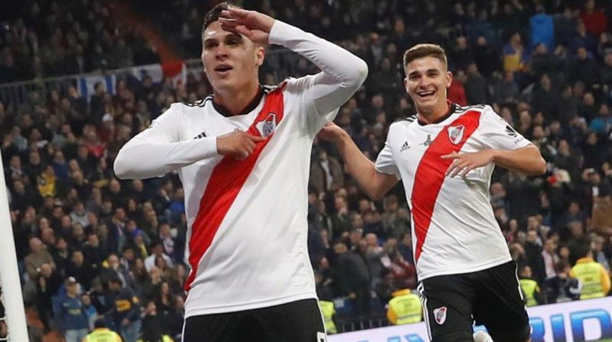 La celebración de Juan Fernando Quintero.