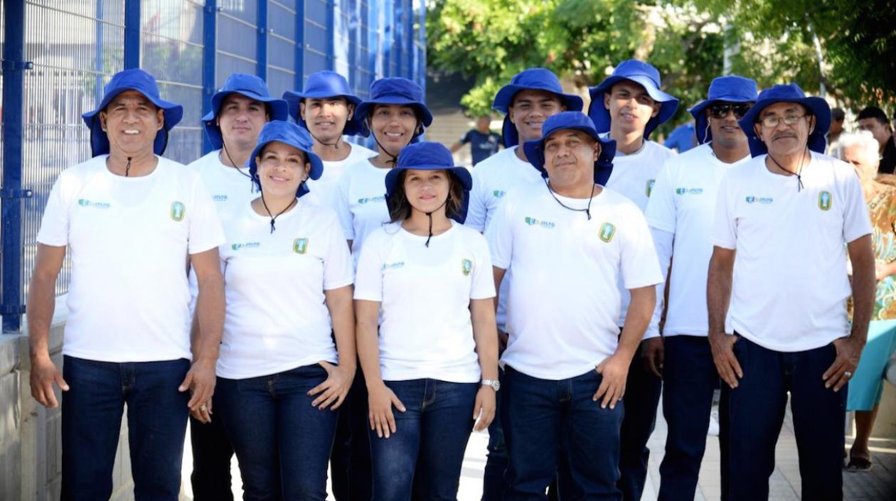 El grupo de guardabosques encargado del cuidado de los escenarios.