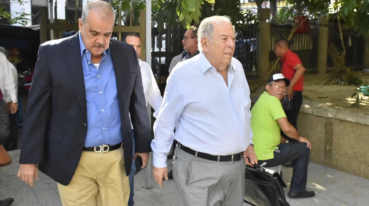 Julio Gerlein, empresario con su abogado Jaime Lombana.