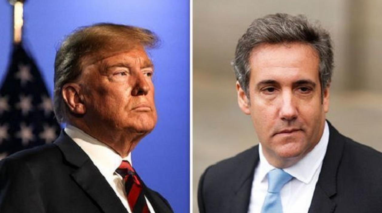 El presidente de EE.UU., Donald Trump, y su exabogado Michael Cohen.