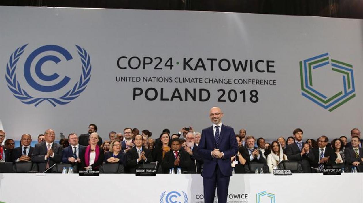 Michal Kurtyka, al final de la Cumbre del Clima.