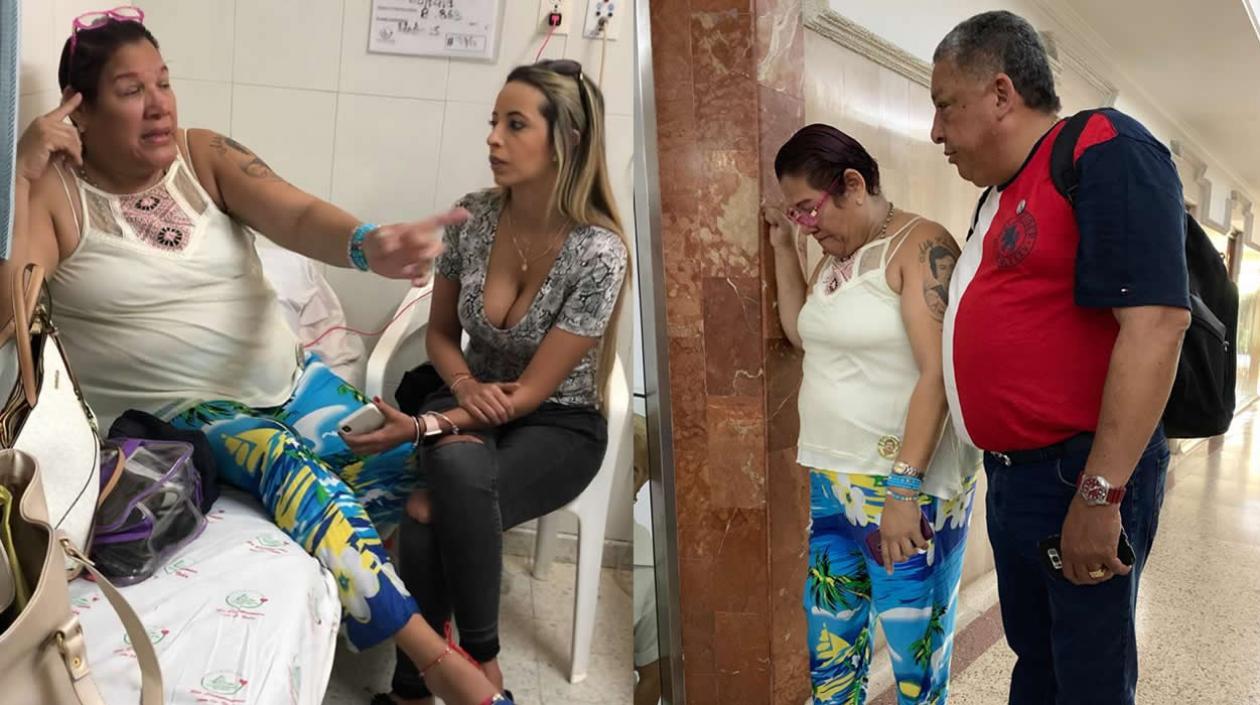 Anastacia Arrieta con Daniella Eljach Bonnett y Armando Romero Molina , tras confirmarse el fallecimiento del maestro.