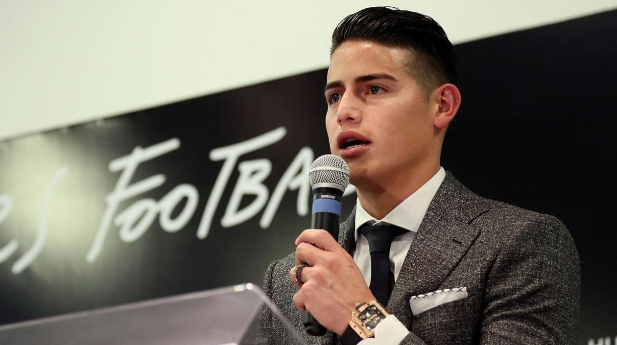 El centrocampista colombiano James Rodríguez