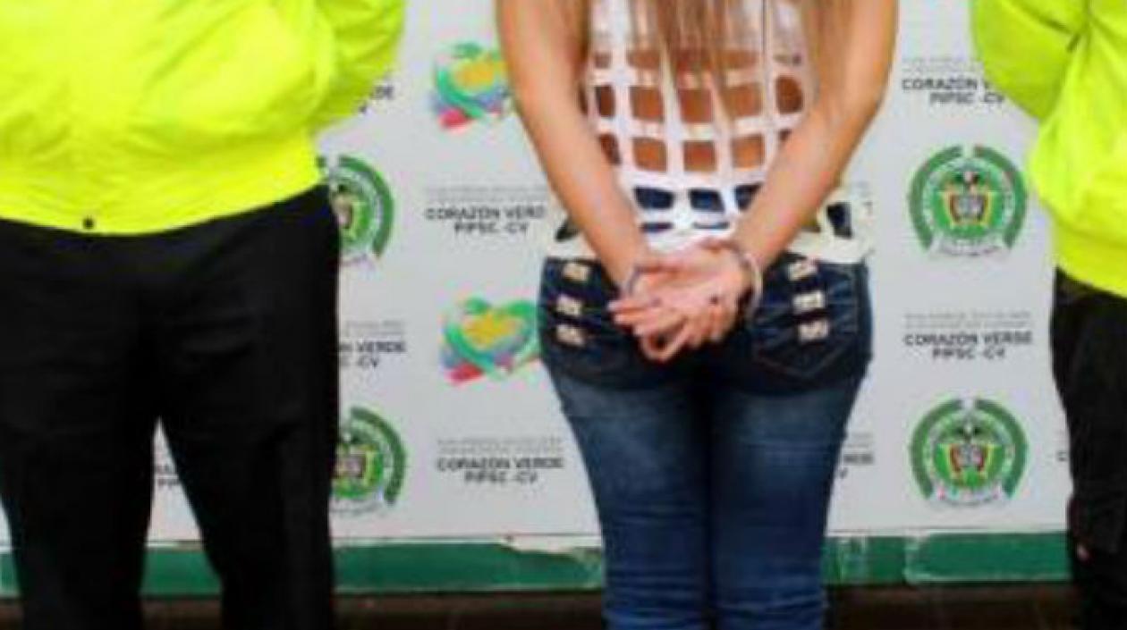 La mujer fue asegurada en un centro carcelario del municipio de Jamundí, Valle del Cauca..