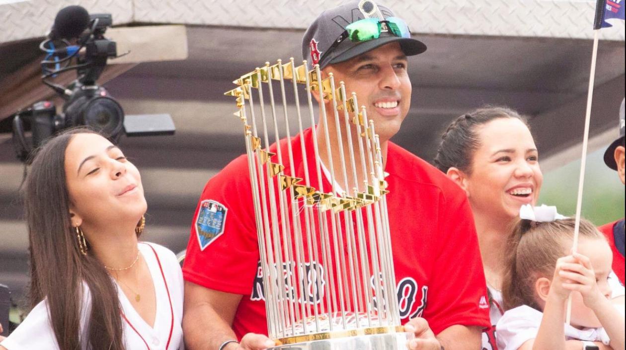 Alex Cora, mánager de los Medias Rojas de Boston. 