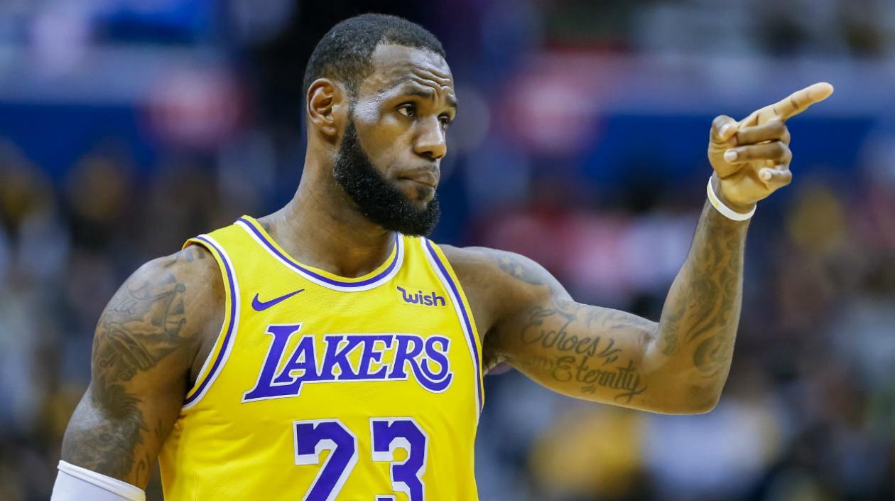 LeBron James, jugador de los Lakers. 