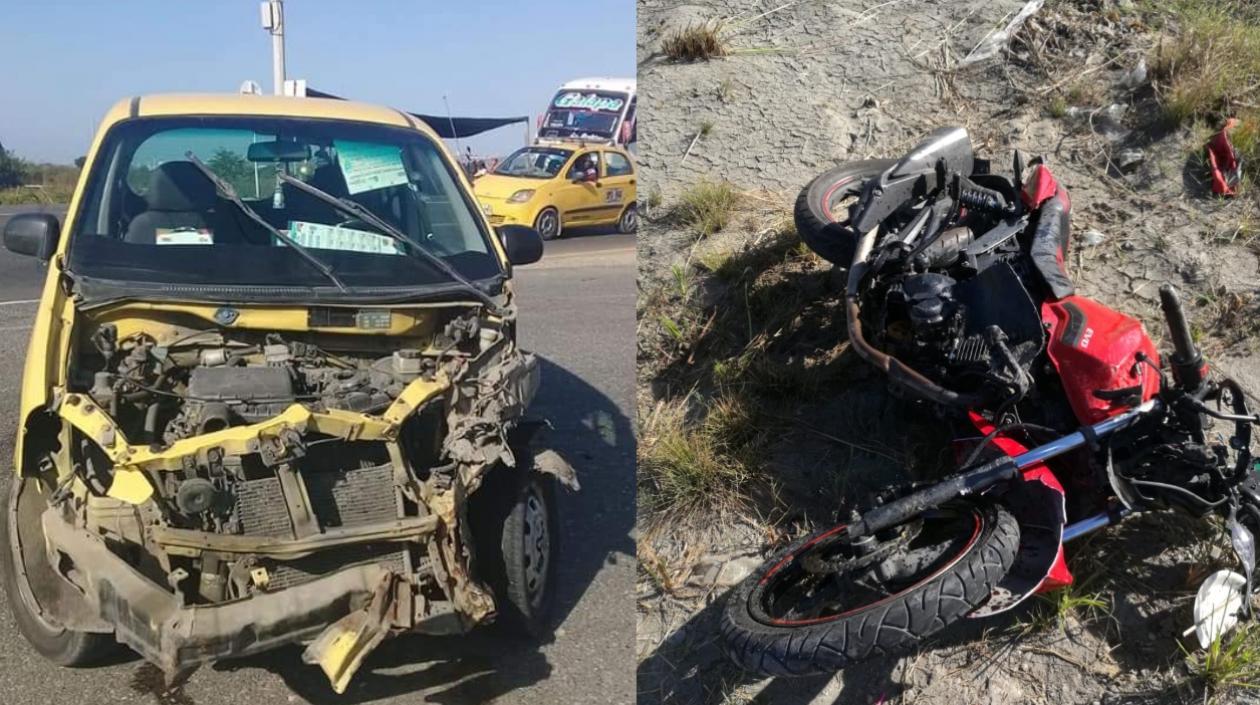 El accidente ocurrió en la tarde de este domingo.