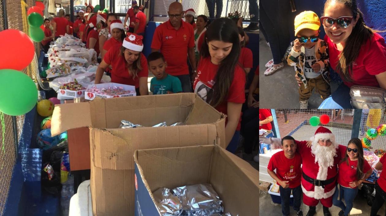 Entrega de regalos en la Cárcel Modelo.