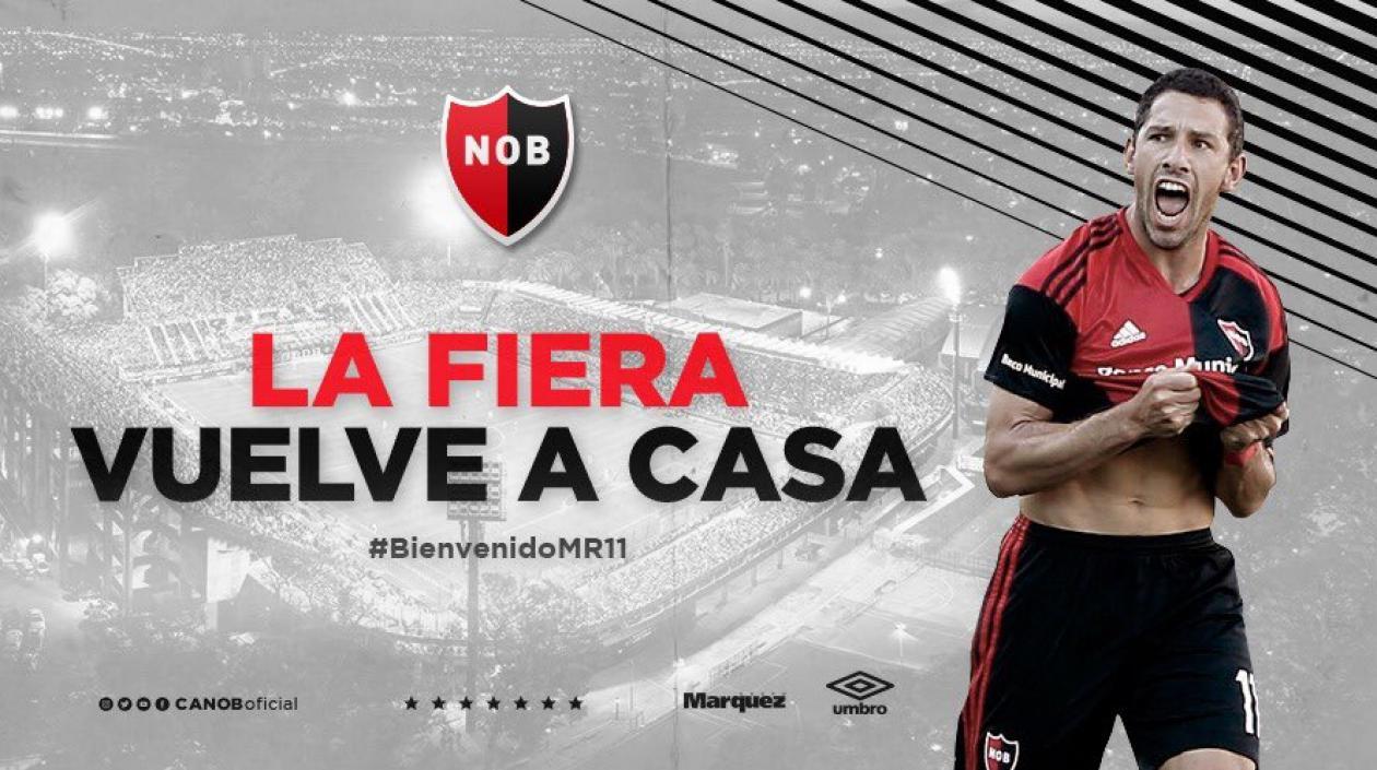 Maxi Rodríguez, jugador de NOB. 