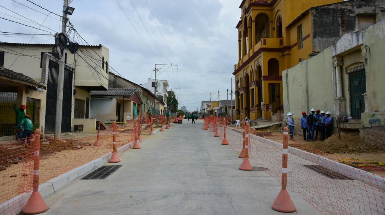 Aspecto de la canalización del arroyo La Felicidad.