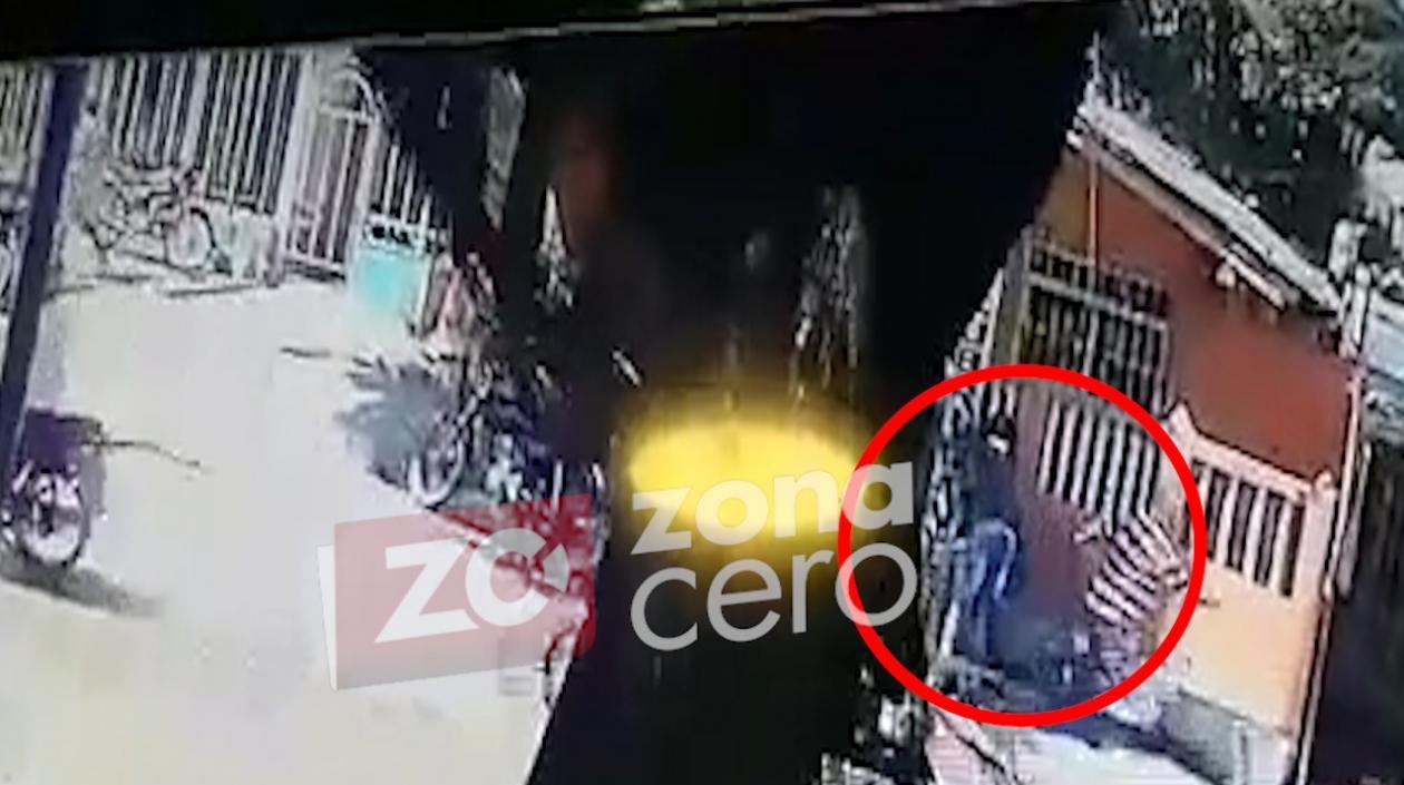 Momento del asesinato. 