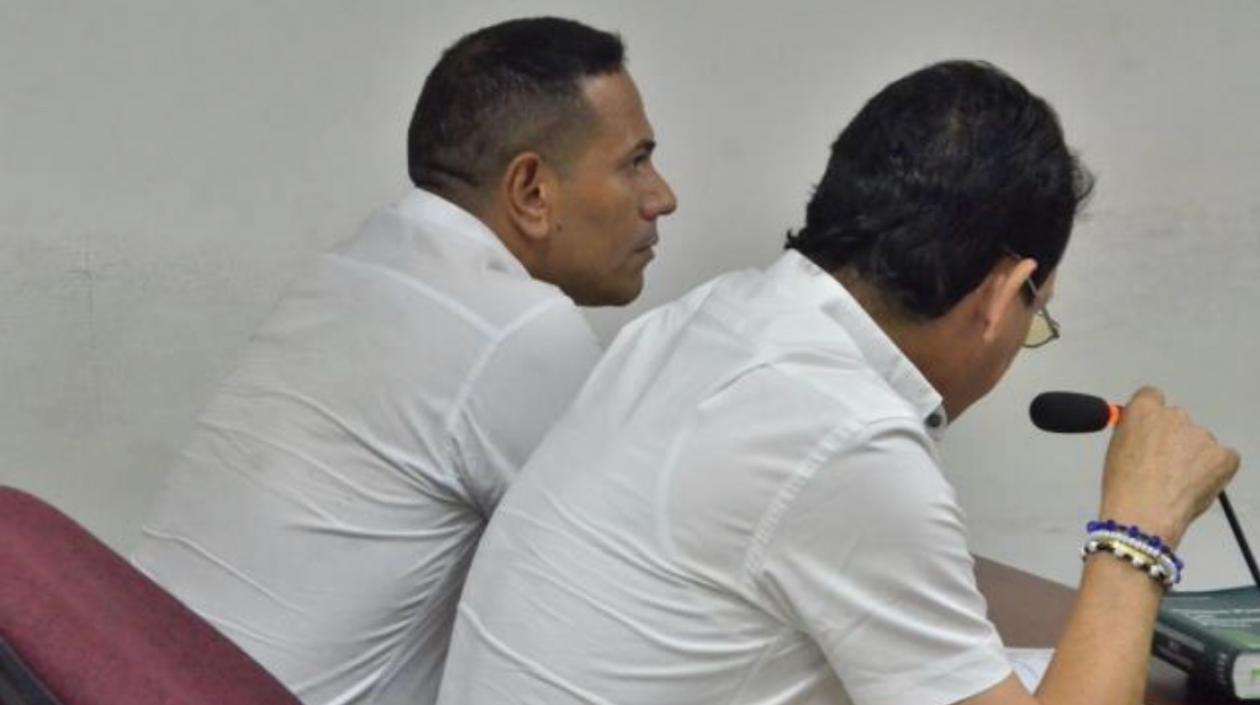 El capitán Eduardo Andrés Merchán Prieto en la audiencia.