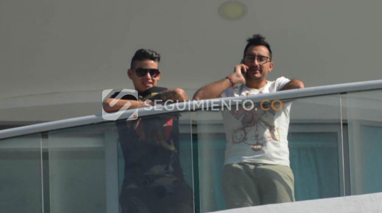 El futbolista colombiano James Rodríguez en Santa Marta