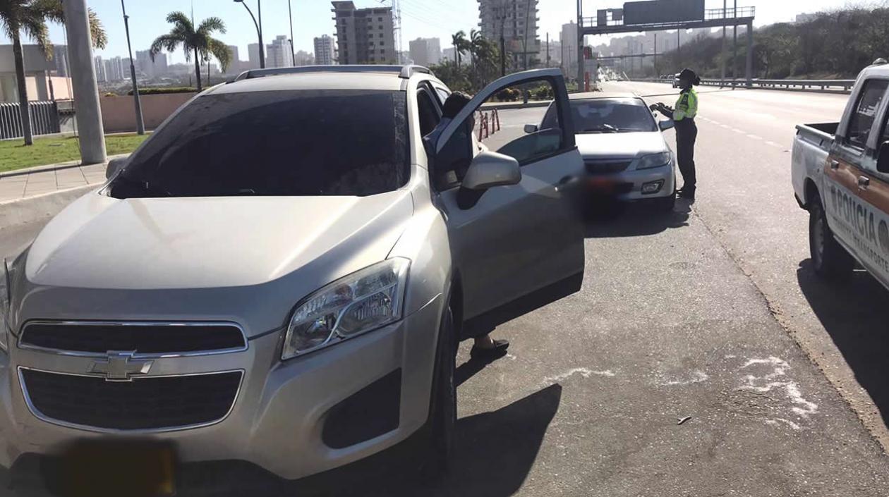 Policías del Atlántico en operativos.
