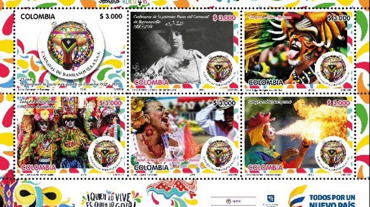 Estampillas del Carnaval de Barranquilla.