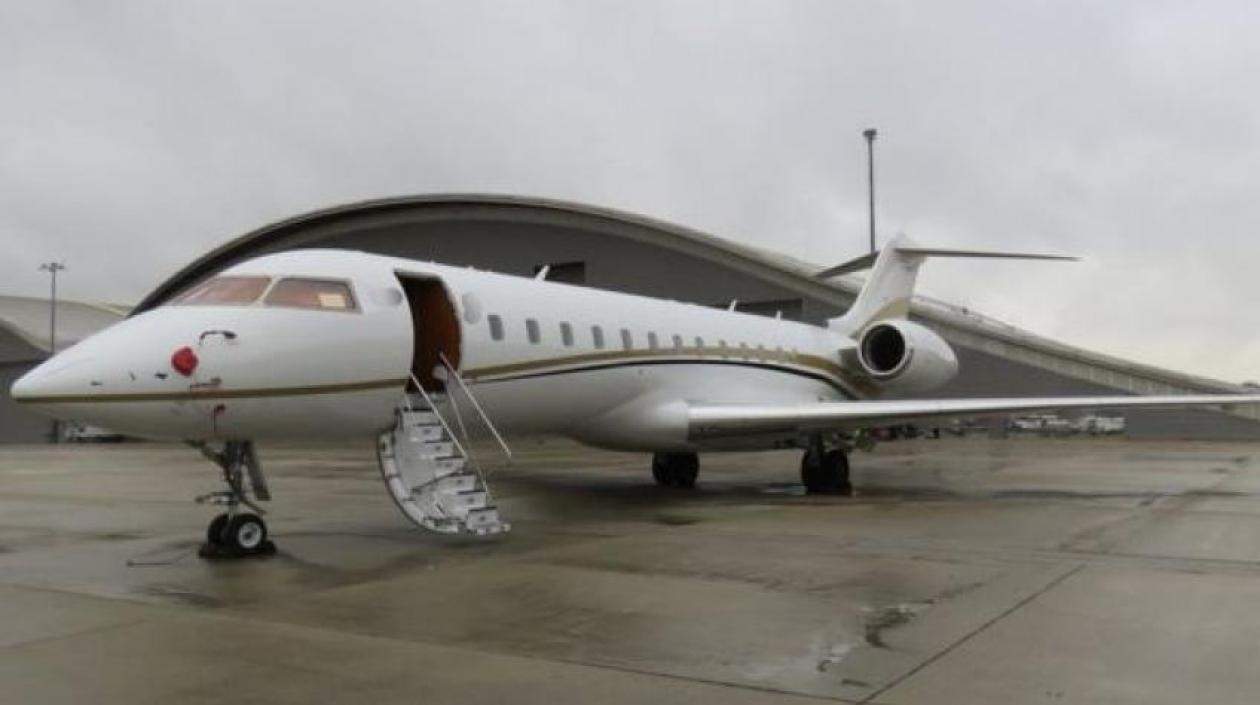 Es un aeronave del tipo Bombardier Global Express.