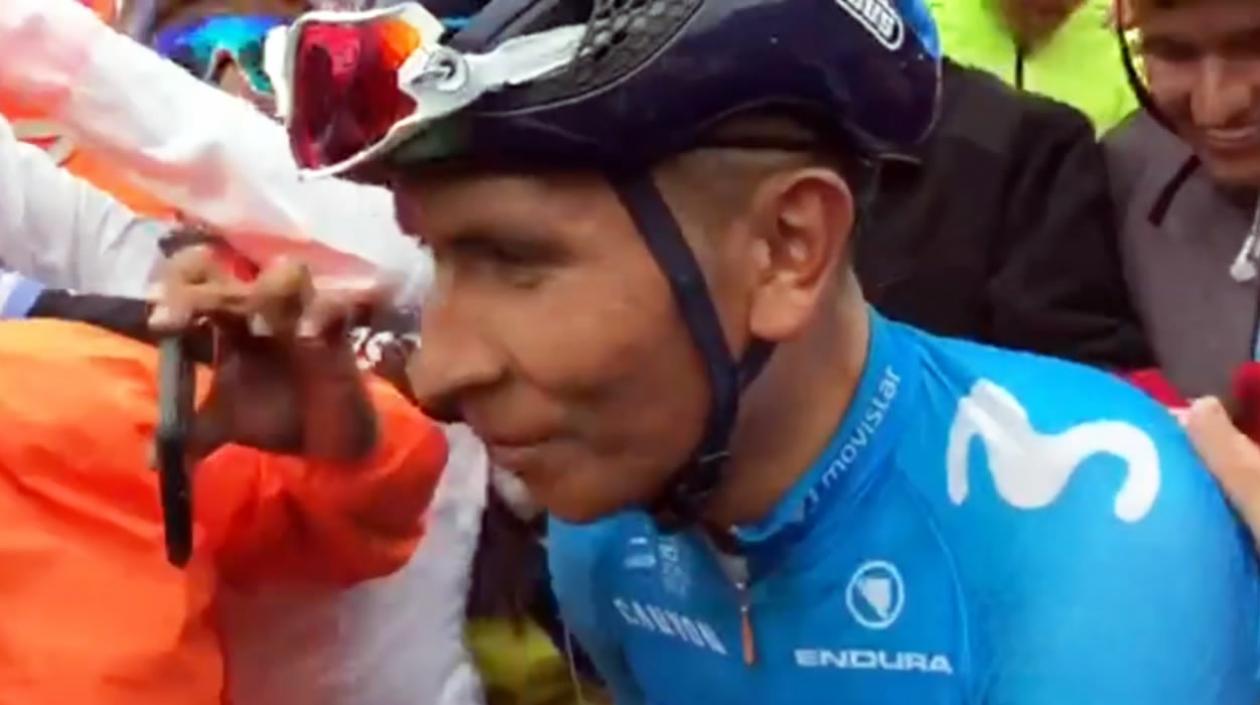El ciclista Nairo Quintana, del Movistar