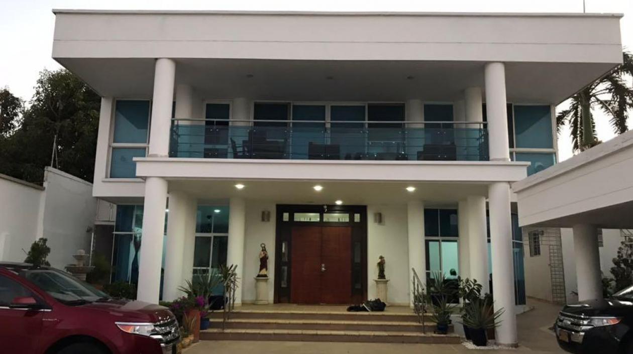 Fachada de la casa asaltada en Villa Campestre.