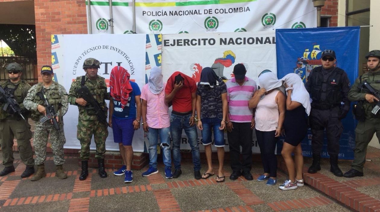 Estos son los 7 capturados por la Armada y la Policía Nacional.