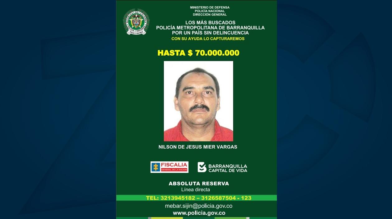 Afiche divulgado por la Policía Metropolitana.