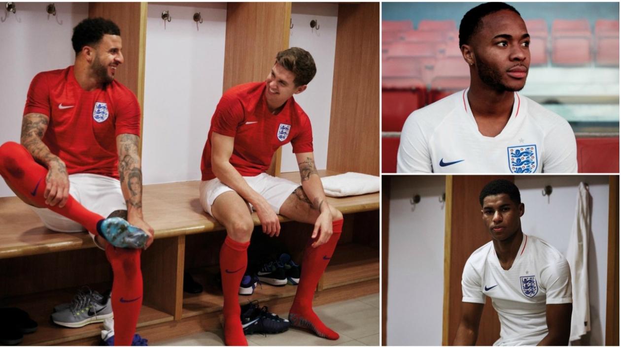 Kile Walker, Jhon Stones, Ryan Sterling y Marcus Rashford.