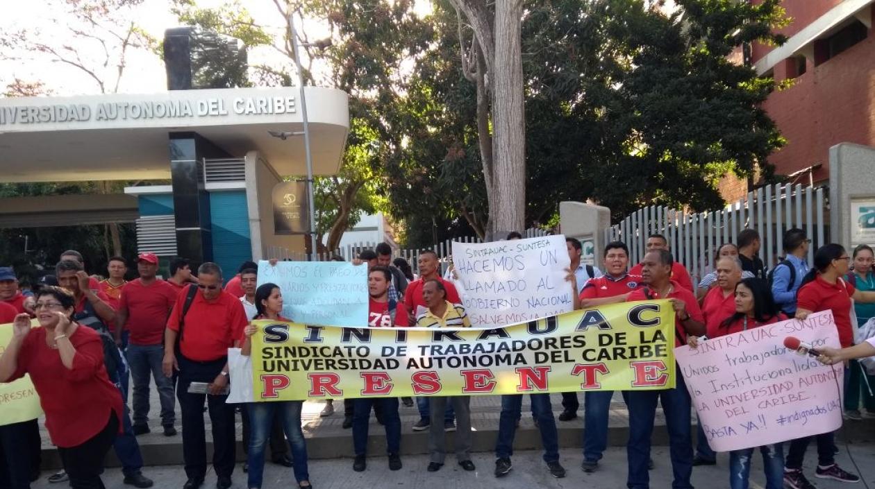 Esta semana, los trabajadores protestaron por el incumplimiento en el pago de los salarios.