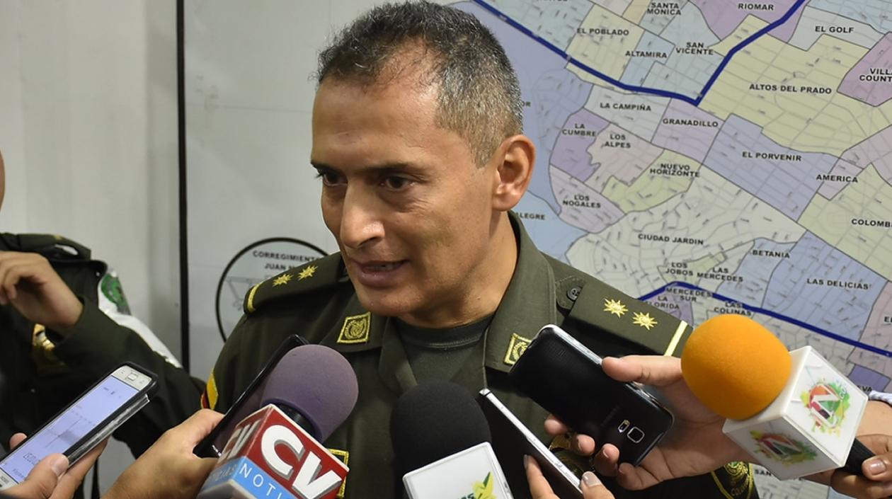 El Comandante de la Policía Metropolitana de Barranquilla, general Mariano Botero Coy