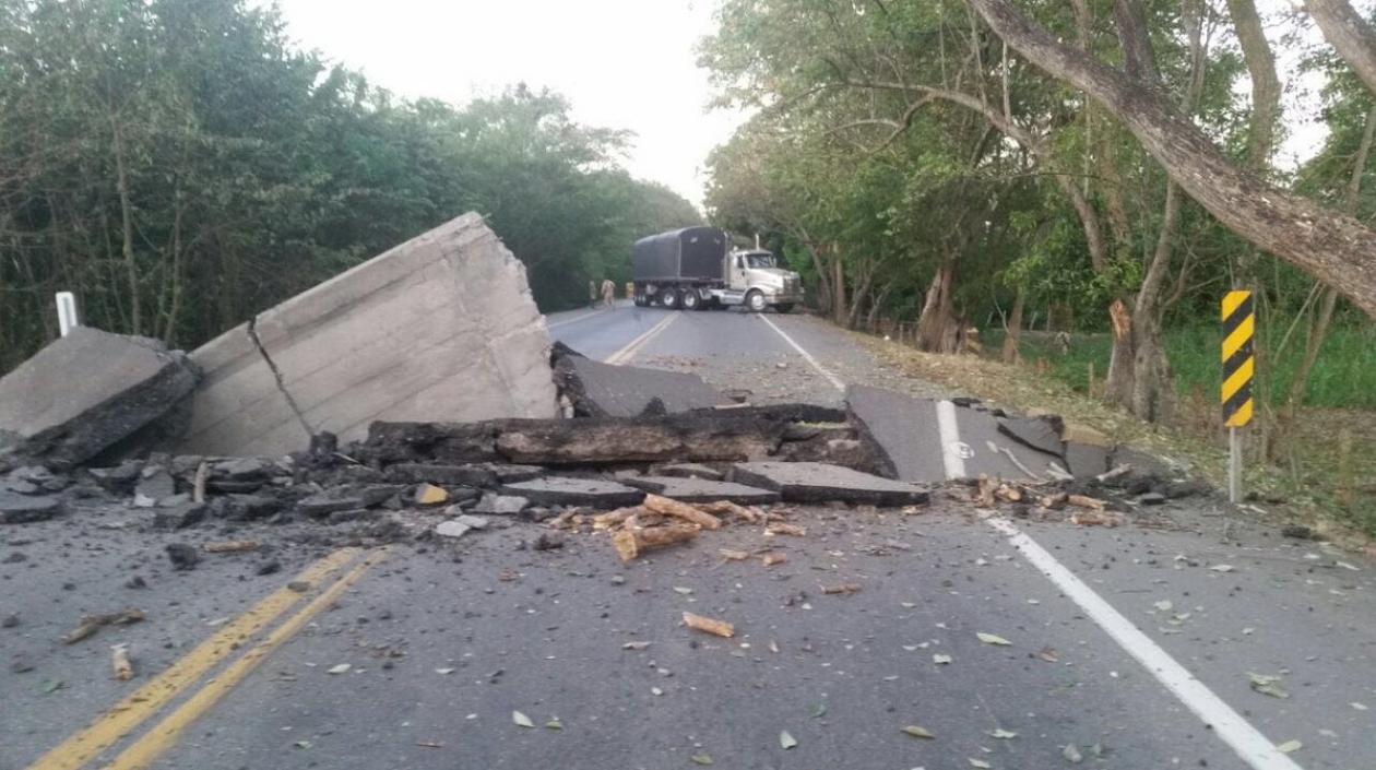 Daños causados por el atentado terrorista.
