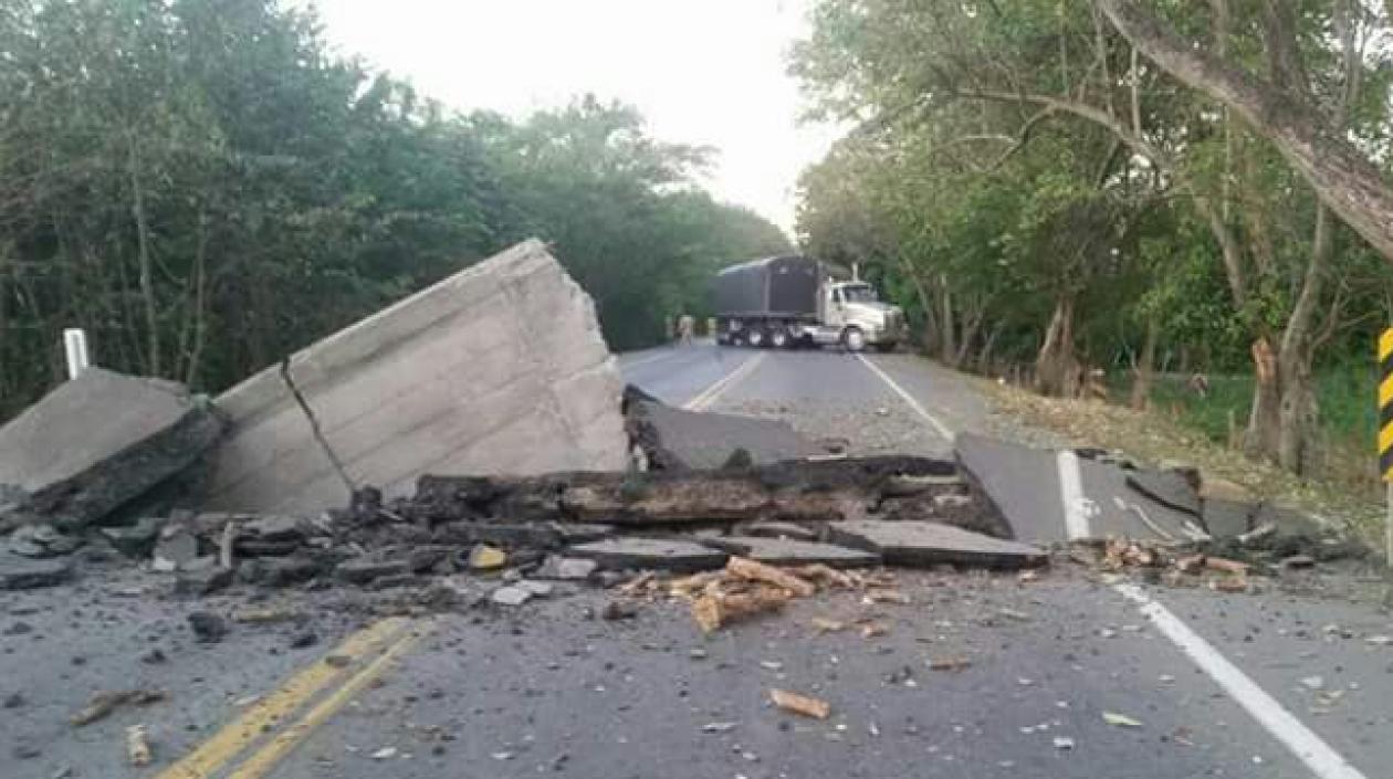 Así quedó la vía entre Pelaya y La Gloria.