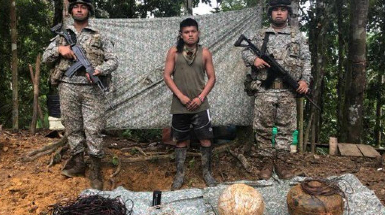 Guerrillero capturado en Chocó.