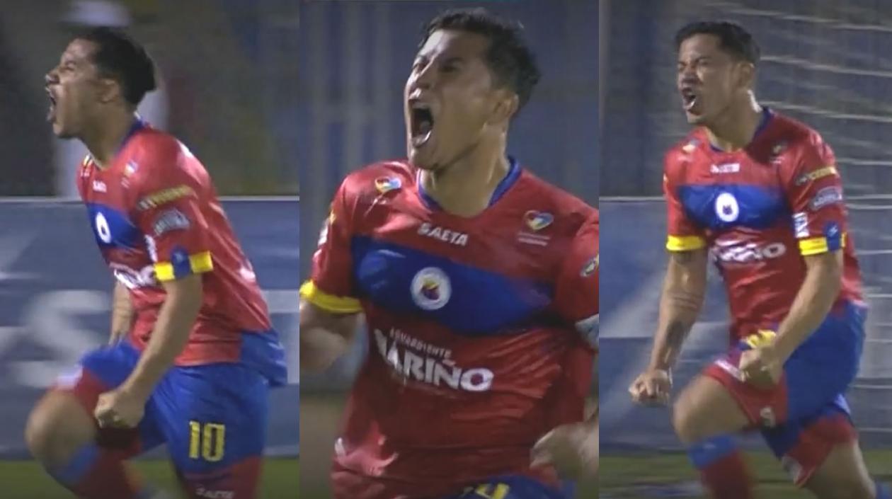 La de Michael Ortega, una celebración al estilo 'Champions League'.