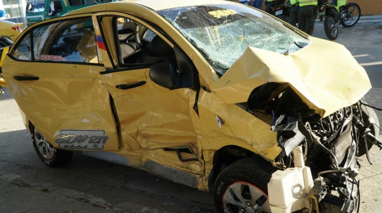 Foto del accidente fatal del sábado de Carnaval en el que murió una persona.