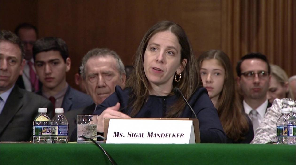 Sigal Mandelker, subsecretaria de Terrorismo e Inteligencia Financiera del Tesoro.