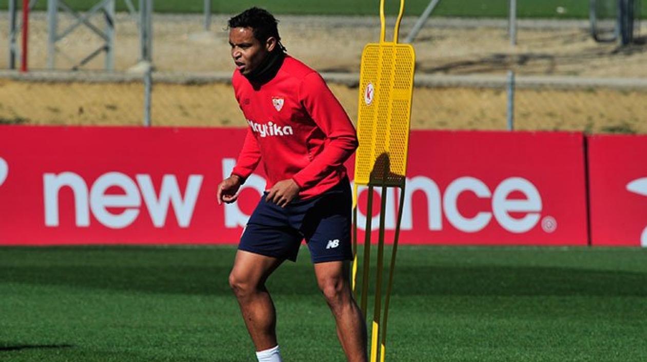 El colombiano Luis Muriel durante el entrenamiento.